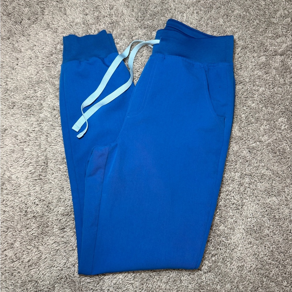 Figs Women’s High Waisted Zamora Royal Blue Joggers Scrub Pants